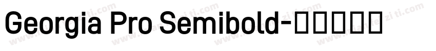 Georgia Pro Semibold字体转换